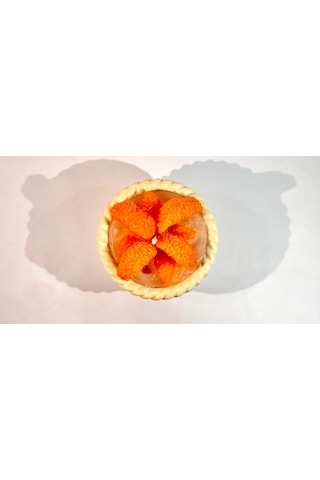 Tangerine Basket-el Yapımı Mandalina Mum-kokulu Beyaz-turuncu