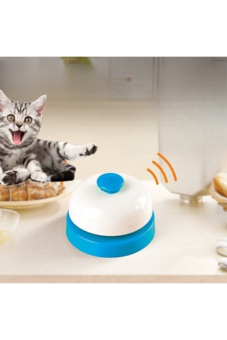 1 Adet Renkli Metal El Zili Mavi