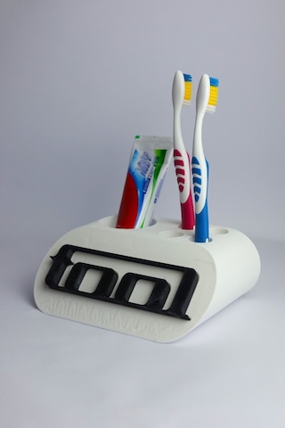 Tool - Dekoratif Diş Fırçalık Beyaz