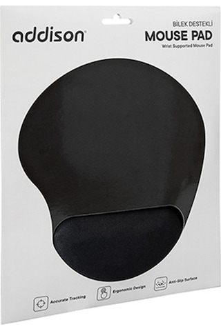 ADDISON 300521 LÜKS MOUSE PAD BİLEKLİKLİ SİYAH