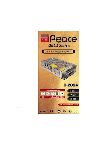 Peace B2884 Led Kamera Adaptörü Metal Kasalı 120w 24v 5a