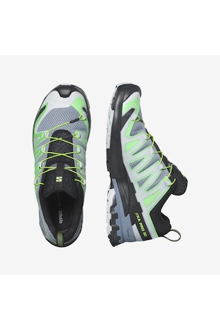 Salomon 472719 Xa Pro 3d V9 Flint Stone/green Gecko/black Erkek Outdoor Ayakkabı Gri