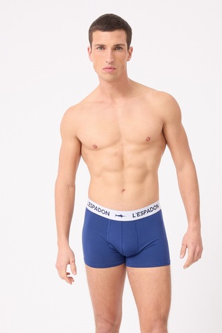 L'espadon Maritime Elite Koleksiyonu Elastik Konforlu Bel Bantlı Çizgili Erkek Trunk Boxer-3244 Mavi