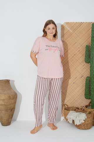 Estiva 24071 Büyük Beden Kadın Kısa Kol Pijama Takımı 001