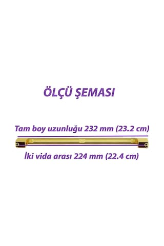 15 Adet Marmara Kulp 224 Mm Altın Mutfak Kulpu Çekmece Dolap Kapak Kulbu Metal Mobilya Dolabı Kulpları