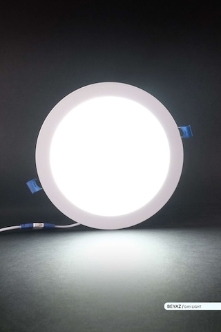 ACK Sıva Altı Yuvarlak LED Panel Armatür Beyaz Gövde 6500K Beyaz