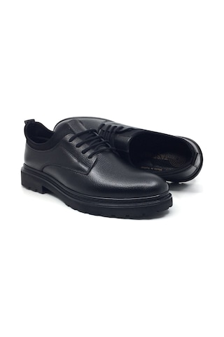 Taşpınar Ayakkabı Taşpınar 7500 %100 Hakiki Deri Erkek Rahat Günlük Mevsimlik Klasik Bağsız Ayakkabı 40-44 Siyah
