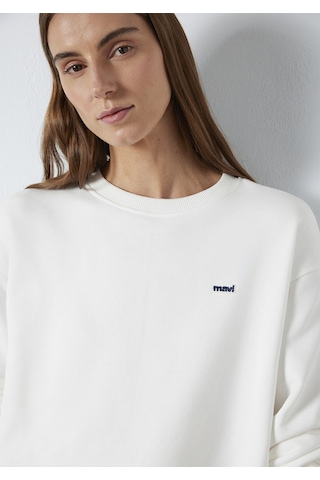 Mavi - Mavi Nakışlı Ekru Sweatshirt 1s10366-70057 Ekru
