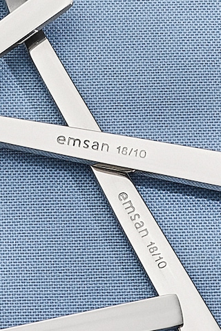 Emsan Paradiso Platin 12 Kişilik 60 Parça Çatal Kaşık Bıçak Takımı - Kutulu Gümüş