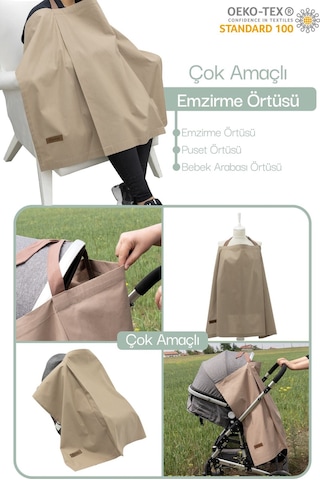 Mordesign Çok Amaçlı Bebek Emzirme Örtüsü/önlüğü Puset, Bebek Arabası Örtüsü, Extra Büyük, Morbear Seri Zg10048