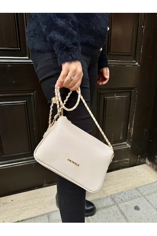 Just Polo Orijinal Kadın Zincir Askılı Günlük Ve Özel Kullanıma Omuz & Çapraz Çanta Shoulder Bag Taş