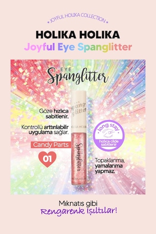Holika Holika Jel Glitter Yoğun Işıltılı Göz Farı Kore Makyaj Trendi Holika Holika Eye Spanglitter Mercan