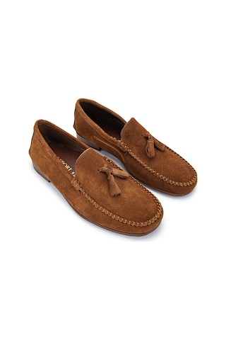 D.leporı Erkek Hakiki Deri Tarçın Süet Loafer Ayakkabı 1018 06 Erk Ayk Y24 Cuoıo Suede Çok Renkli