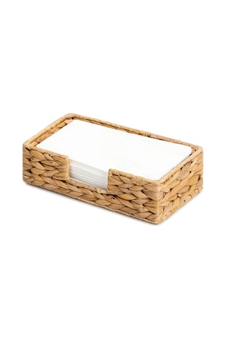 Geeksen Doğal Su Sümbülü El Dokuma Depolama Sepeti - 24x13x7cm Masa/banyo Bezi Ve Küçük Eşya Saklama Kutusu