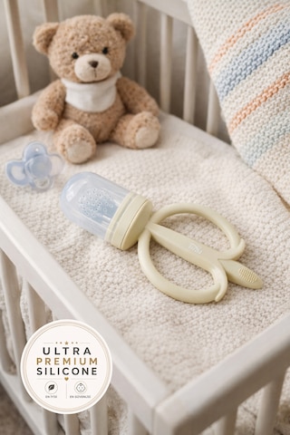 Tgm Baby Meyve Besleyici Ve Ultra Premium Silikon Diş Kaşıyıcı Muzzy Yeşil