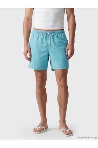 Lcw Swımwear Mavi Kısa Boy Erkek Deniz Şortu