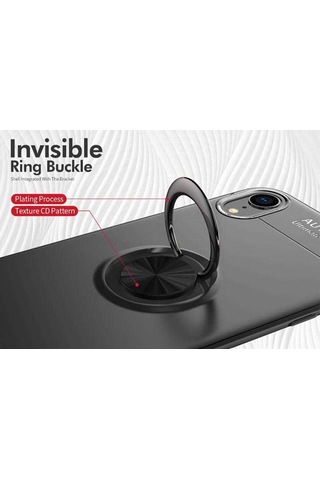 Apple Uyumlu iPhone XR 6.1 Kilif Yüzüklü Magnetli Ravel Case 389753775