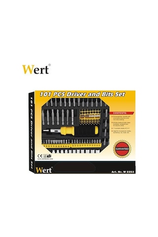 Wert 2253 Tornavida Bits Uç - Lokma Seti (101 Parça)