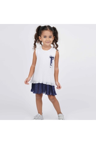 Xo Kids Kız Çocuk Elbise 2-6 Yaş Bes 3976 Beyaz