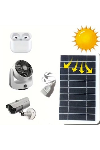 5v Yüksek Usb Güneş Paneli Kamp Hücreleri Solar Şarj Cihazı Telefon - Tablet Ve Type-c Laptop Şarj