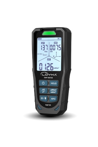 Loyka Emf-01 Profesyonel 3 Eksen Emf & Rf Elektromanyetik Alan Radyasyon Dedektörü Siyah