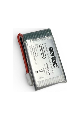 Sertec 852540 3.7v 650mah 25c Li-polymer Pil Soketli 1s Devreli