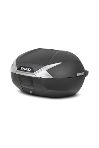 Motosiklet Kurye Arka Top Case Çanta Beyaz Reflektörlü Kilitli Shad Motor Çantası Bagaj Hacim 47 Lt Renkli