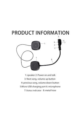 Pazly Kablosuz Kask Kulaklık - Bt 5.0, Gürültü Azalt, Otomatik Yanıt, 8 Saat Kullanım, Siyah