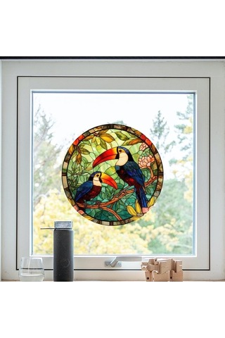 Pazly Yenilik Suntek Sinek Magideal Kuşu Ev Çıkartması Çıkarılabilir Cam Ms Ahşap