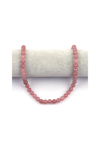 Çilek Kuvars Doğal Taş Dizi 8 mm Küre Kesim Mavi