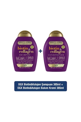OGX Dolgunlaştırıcı Biotin & Kolajen Sülfatsız Şampuan 385 ML + Bakım Kremi