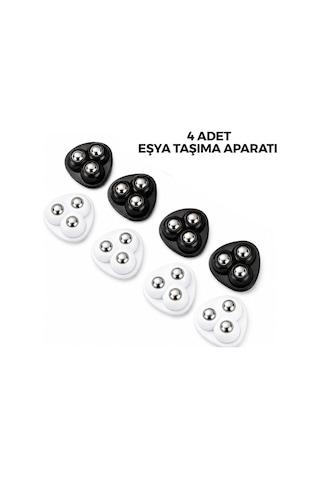 4pcs 3 Bilya Tekerlekli Poşetli Mobilya Eşya Taşıma Aparatı 360 4741