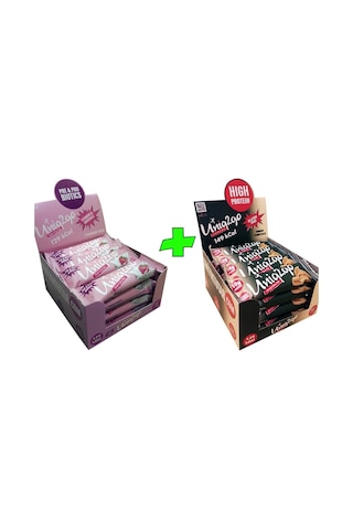 Crunchy Mıdı Fıstıkezmeli+ Tatlı-ekşi Pre-probiyotik Mıdı Çilekli Proteinbar 32 Adet Crunchy Mıdı Fıstıkezmeli+ Tatlı-ekşi Pre-probiyotik Mıdı Çilekli Proteinbar 32 Adet