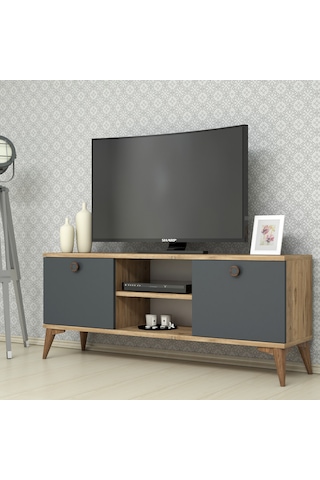 Ferniso Mobilya 120 Cm Tv Ünitesi Çam-antrasit