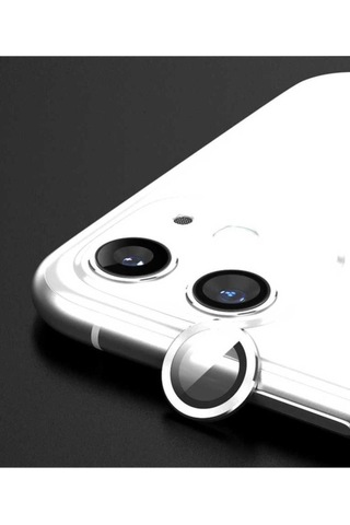 Apple Uyumlu iPhone 12 Zore Cl-01 Kamera Lens Koruyucu Beyaz