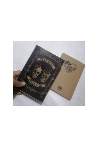 Owl Bag Özel Tasarım Vıntage Görünümlü True Love Never Dies Desenli Defter Çok Renklı
