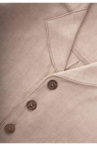 Cigit Keten Kalın Taba Dikişli Ceket 2-7 Yaş Naturel NATUREL