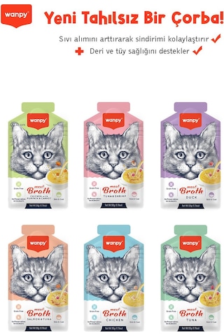 Wanpy Karışık Aromalı Kedi Çorbası 6 x 50 G