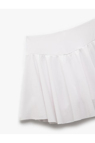 Koton Yüksek Bel Slim Fit Spor Şort Etek Beyaz 5sak40104nk Beyaz