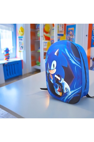 Sonic 3d Kabartmalı Anaokulu Kreş Ve Günlük Kullanım Çantası Sırt