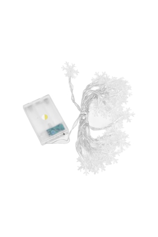 Shineyee Noel Kar Tanesi Led Işık Zinciri, 3m 20 Işık, Pil Kutusu Besleme Piller Dahil Değil , Sıcak Beyaz, Sürekli Ve Parıltı Modu, Noel, Parti, Odalar İçin Dekorasyon Diğer