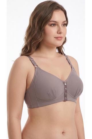 U.m.t Kadın Önden Çıtçıtlı Süngerli Sütyen C Cup Bgl-st05639 VİZON