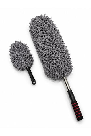 Edde Araba Araç Oto Mikrofiber Toz Alma Fırçası 2'li Set