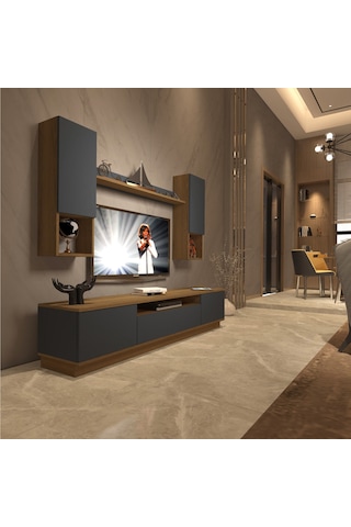 Decoraktiv Trio 5das Mdf Tv Ünitesi Tv Sehpası Pera - Antrasit