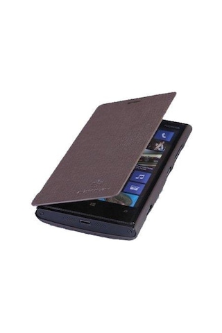 Nillkin Lumia 920 İle Uyumlu Yana Açılan Kapaklı Kılıf Kahverengi