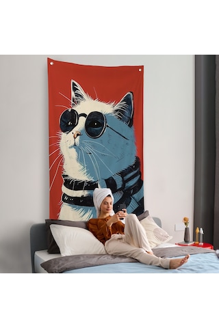 Cool Kedi Duvar Örtüsü-7643