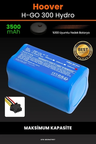 Hoover Uyumlu H-Go 300 Hydro 3500mAh Robot Süpürge Bataryası