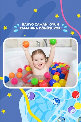 Havuz Topu - Şişme Oyun Havuz Topları 6 Cm 100 Adet - File, Havuz Topu Seti