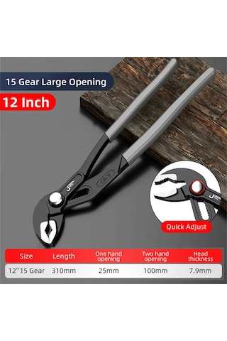 Jeemson 8" Evsel Çelik Hızlı Ayar Kanatlı Anahtar - Evsel Su Boruları, Tornailleri Ve Pipelar İçin Ev/iş Yeri El Aracı