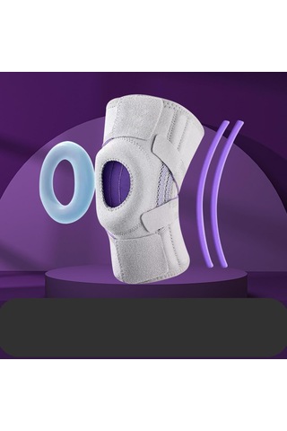 Yükseltilmiş Silikon Kaymaz Spor Diz Pedleri Şok Emilimi Stabilize Edici Patella